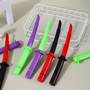 Creative samurai sword gel pen cool toy writing pen black ink stationery set for kids