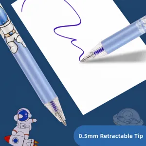 Space astronaut erasable gel pen with 0.5mm bullet tip for smooth writing and student study.