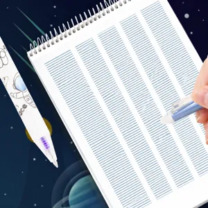 Astronaut erasable gel pen for student cute stationery writing tool blue refill top