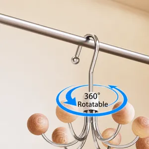 360 degree rotating wardrobe hook, multi-functional six-claw clothes hanger for home