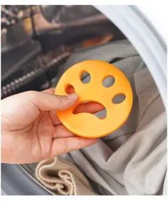 Silicone washing machine hair remover detail shot, practical tool for cleaning clothes effortlessly.