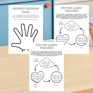 CBT therapeutische activiteit werkblad printables, emotionele leermiddelen voor kinderen.