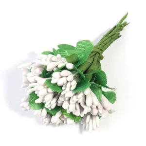 Kunstblumen Staubgefässe DIY Handwerk weisse Beeren Stempel für florale Dekorationen Design.