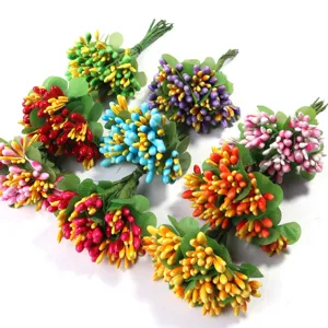 Künstliche zweifarbige Beeren Stbchen DIY Blumen Zubehör für handgemachte Dekoration