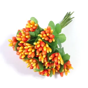 Künstliche zweifarbige Beeren Blumenstrauß DIY Blumen Zubehör für handgemachte Basteln.