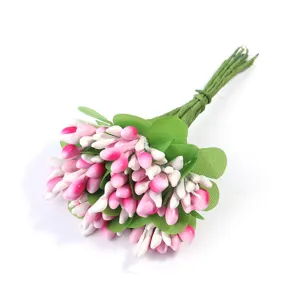 Künstliche zweifarbige Beeren Staubgefäße DIY Blumen Zubehör für Handwerk und Dekoration.