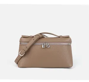 Stylish mini lunch box handbag for women, casual leather crossbody bag with top handle.