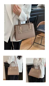 Detail view of women retro PU leather shoulder crossbody bag with crocodile texture and zipper.