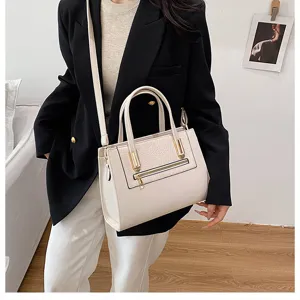 Detail view of a retro casual women shoulder crossbody bag, elegant daily commuting style.