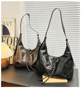 Bolso de hombro hobo retro estilo coreano gran capacidad bolso tote bandolera casual