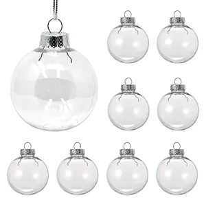 Διαφανείς Χριστουγεννιάτικες Μπάλες DIY Γεμιζόμενες Κούφιες Πλαστικές Στολίδια για Γιορτινά Πάρτι Διακόσμηση Χριστουγεννιάτικου Δέντρου Κρεμαστά Στολίδια