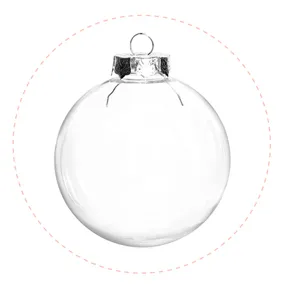 Transparente Kunststoff Weihnachtskugel, hohler Christbaumschmuck zum Aufhängen für den Baum.