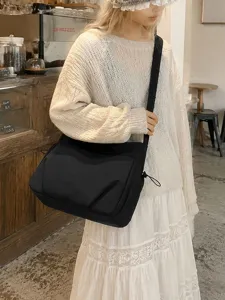Waterproof Nylon Crossbody Bag Large Capacity Lightweight Women Shoulder Bag Casual Daily Commuter Tote Bag For Women