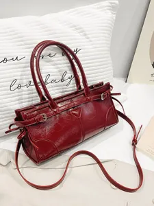 Stylish casual commuting handbag, versatile large capacity shoulder crossbody bag for women.
