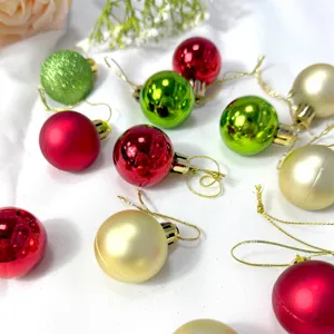 Kleine Weihnachtsbaum Kugeln 3cm bunte Hängekugeln festliche Party Heim Deko glänzend matt