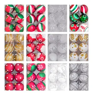 Weihnachtskugel sortierte Designs Haengeschmuck Set, festliche Weihnachtsbaum Dekoration.