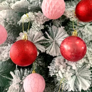 Weihnachtsbaum Kugeln Set retro rissig lackiert Christbaumschmuck Party Dekor 6cm