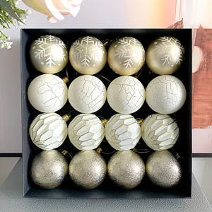 Weihnachtskugeln Set 16 Stueck 6cm bruchfeste Christbaumkugeln Weihnachtsbaum Haengendeko.