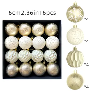 Weihnachtskugeln 6cm Set bruchsicher Christbaumkugeln Weihnachtsbaum Deko 16 Stk