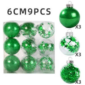 Weihnachtskugeln Set 6cm 9Stk bruchsichere Kunststoffkugeln fur Feier Party Dekoration.
