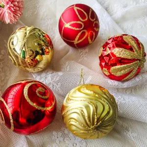 Weihnachtsdeko Kugeln Set 8cm elektroplattiert Kunststoff bunt lackiert Christbaumschmuck