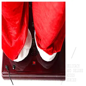 Dispositivo de masaje de pies eléctrico con diseño de pantalón de Papá Noel.