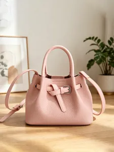 Women Fashion Casual PU Leather Bucket Bag Designer Style Crossbody Shoulder Handbag Elegant Daily Commuter Tote Bag