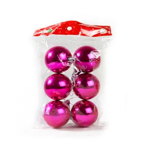 Glänzende pinke Kunststoff Weihnachtskugeln Set, perfekt für Baumschmuck Weihnachtsdeko.
