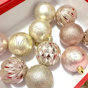 Weihnachtskugeln Set 6cm dekorative Kugeln für Christbaum Hängedeko Party Heimdekoration