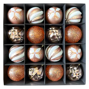 Weihnachtskugeln 16 Stk 8cm Christbaumkugeln Set bruchfeste Baumschmuck Deko Kupfer