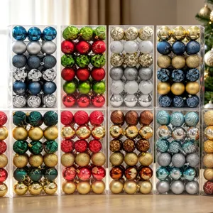 Weihnachtskugeln Kunststoff Galvanisiert Bemalt Weihnachtsbaum Hängende Dekorationen Für Zuhause Party Dekor Mehrfarbig