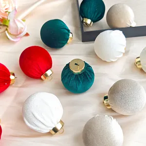Samt Weihnachtskugeln Set, hängende Baumschmuck Deko für Weihnachtsfeier und festliche Displays