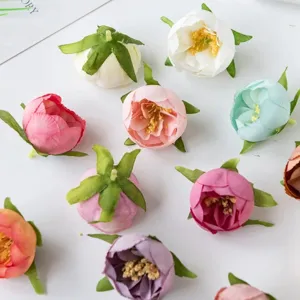 Künstliche Rosenköpfe lose künstliche Teerosenblüten für DIY Kränze Geschenkkarton Deko