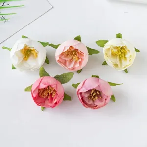 Künstliche Teerosen Blütenköpfe für Kränze, DIY Basteln und Geschenkbox Dekorationen.