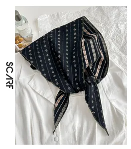 Frühling neue Baumwollmischung Dreieckstuch koreanische Vintage Pünktchen Druck Tuch