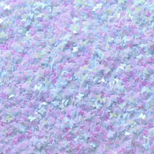 Iridescent butterfly sequins for nail art resin filler DIY crafts bulk holographic glitter pack