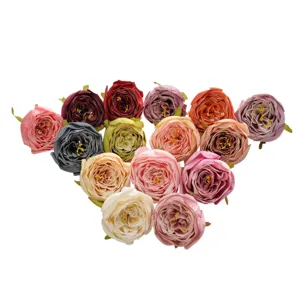 Colorful Artificial Rose Flower Heads for DIY Craft Wedding Party Wall Home Decor