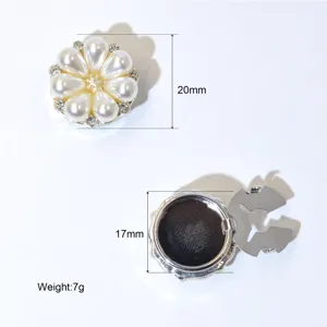 Perlen Blumen Magnetknopf Abdeckung Ersatz 20mm Hemd Verschluss Zubehör stilvoll