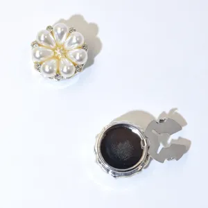 Perlen Strass Hemd Knopf Abdeckung dekorative magnetische Druckknopf Zubehör Mode