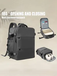 Multifunktionaler reiserucksack mit 180 grad offnung und grossem fassungsvermogen.