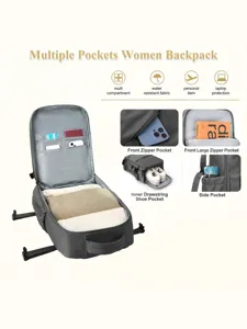 Mehrtaschen Reise-Rucksack mit Schuhfach, wasserdichtem Material und Laptop-Schutzfach.