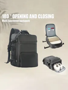 Mehrfunktionaler Reise-Rucksack Detail mit 180-Grad-Öffnung und Schuhfach-Aufbewahrung.
