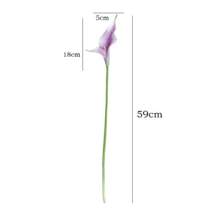 Fausse fleur de calla double artificielle de haute qualité élégant décor accessoire de photographie
