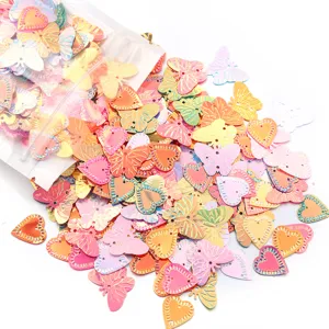 Mixed Color Butterfly Heart Sequins Bulk DIY Slime Filler Craft Paillettes Shiny Garment