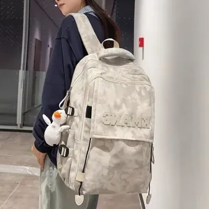 Korean Style Trendy Oxford Cloth Casual Backpack Large Capacity School Bag Wear Resistant Teenager Daypack