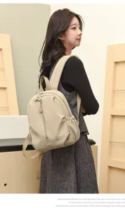 Japanischer minimalistischer Freizeit-Rucksack für Damen, tägliches Reisen, leichter Beutel