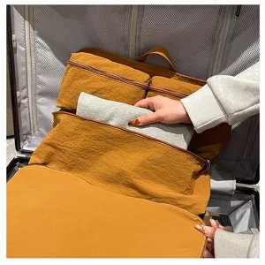 Reise-Packtaschen Set für Koffer, mehrschichtiger hängender Reise-Organizer für Kleidung.