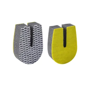 U-shaped double-sided cleaning sponge for kitchen sink and dishwashing, efficient gap brush.