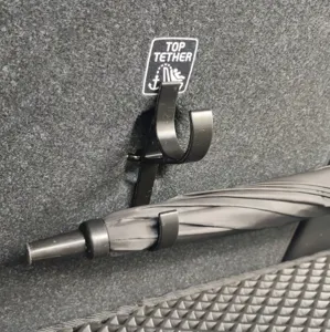Car umbrella hook 3D printed trunk organizer mount holder for sedan and SUV interior details