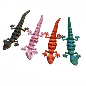 Giocattolo Gecko Articolato Stampato in 3D Lucertola Flessibile Modello Animale Carino
